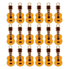 75Stk Orangenfarbene Gitarren Charms Legierung Für DIY Schmuck