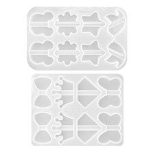 4Stk Silikon Formen DIY Epoxidharz Basteln Weiß