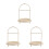 3Stk Schmuck Organizer ABS Beige Für Ohrringe Ringe 4