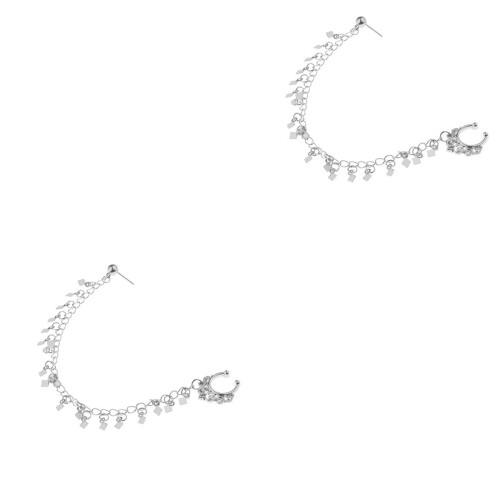2Pz Argento Catena A Naso E Con Design Tassel 2