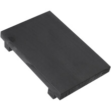 2Stk Schwarze Holzablagen Bad Multifunktional Fußpodest