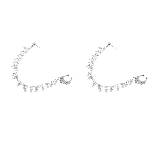2Pz Argento Catena A Naso E Con Design Tassel 1