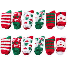 12Pares Calcetines Coral Fleece Abrigo Y Moda Familiar