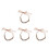 4Stk Damen Boho Gürtel & Kopfband, , Lederoptik Mit 7