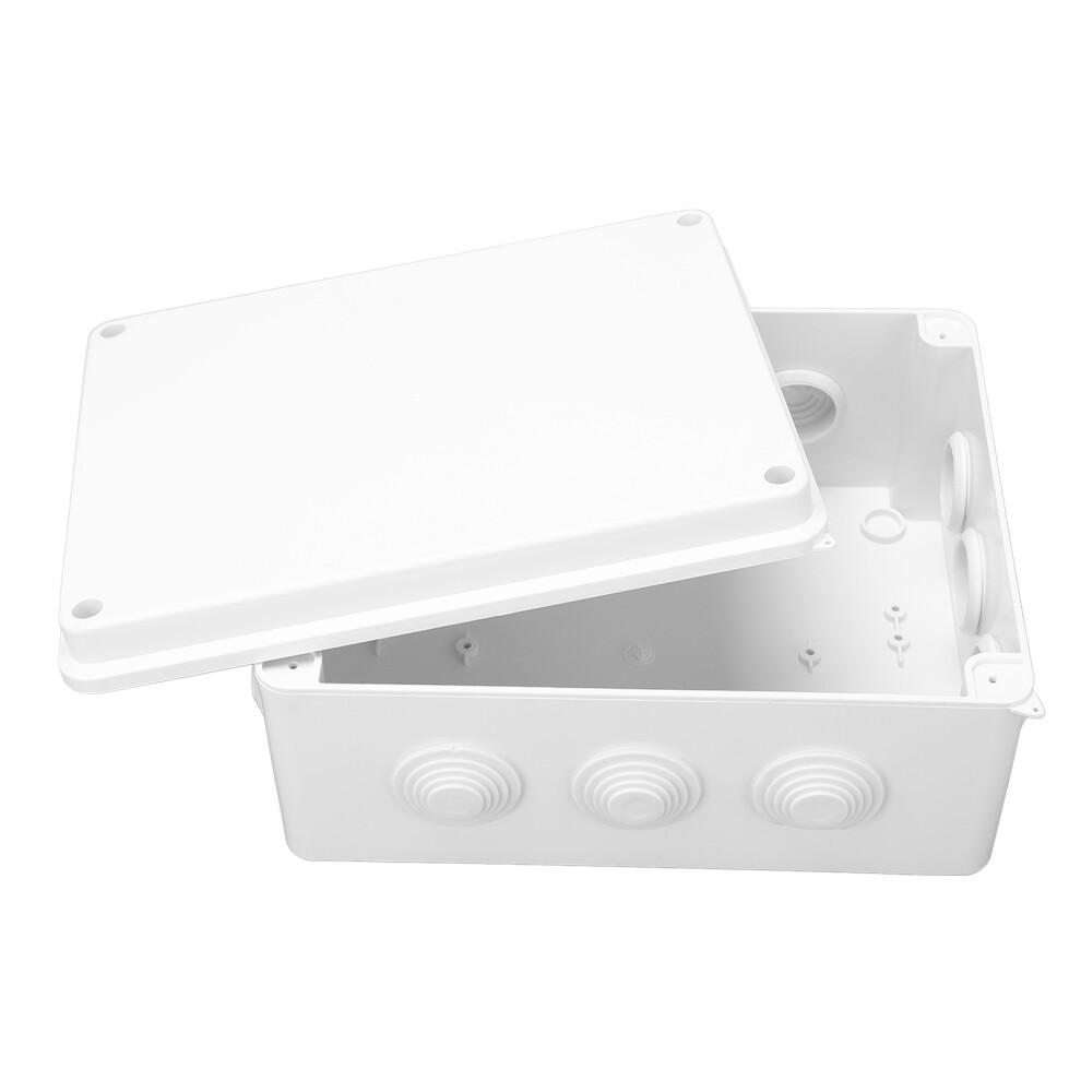 Weatherproof Electrical Box For Outdoor Use, Moisture Proof And Sunscreen Protected Abs Junction Enclosure, Durable Universal Project Housing With 9159805557033