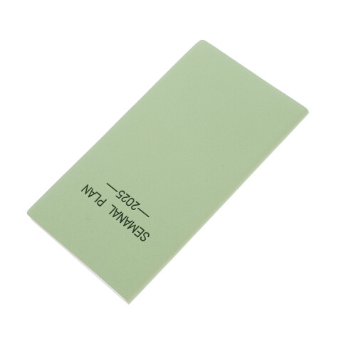 3Stk Wochenplaner Notizbuch PU Hellgrün Für Büro Und 2