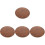 4Pièces Assise Bois Pour Rond Lisse Couleur Marron 4