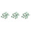 60Pièces Cabochons En Verre Vert Pour DIY Décoration 4