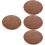 4Pièces Assise Bois Pour Rond Lisse Couleur Marron 8