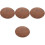 4Pièces Assise Bois Pour Rond Lisse Couleur Marron 5