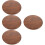 4Pièces Assise Bois Pour Rond Lisse Couleur Marron 9