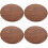 4Pièces Assise Bois Pour Rond Lisse Couleur Marron 7