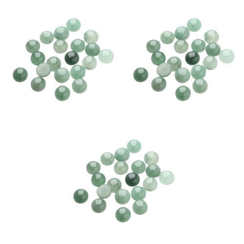 60Pièces Cabochons En Verre Vert Pour DIY Décoration 2
