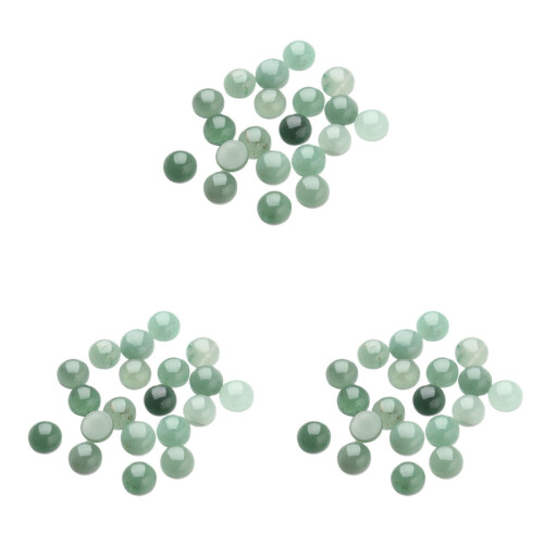 60Pièces Cabochons En Verre Vert Pour DIY Décoration 1