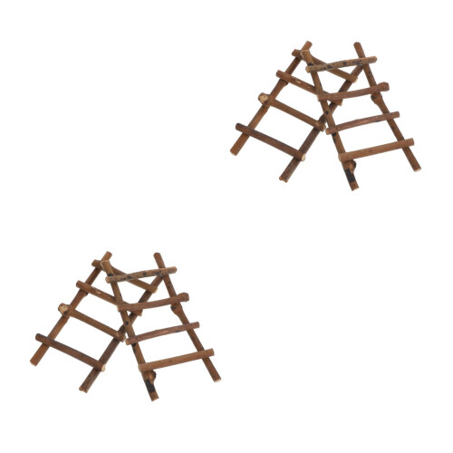 4Pz Mini Decorativa Rattan Per E Miniature 2