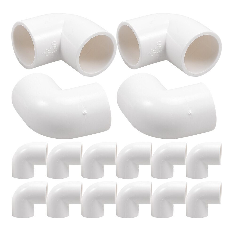 80Pcs Pvc 90 Degree Hose Connector Fittings Plastic Elbow Water Joints 3591263187395