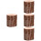4Pcs Rustic Wood Stump Candlestick Holders Durable Tea Light Holders 8