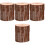 4Pcs Rustic Wood Stump Candlestick Holders Durable Tea Light Holders 5