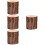 4Pcs Rustic Wood Stump Candlestick Holders Durable Tea Light Holders 9