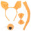 5Set Cosplay Orecchie Animale Con Coda E Naso 2