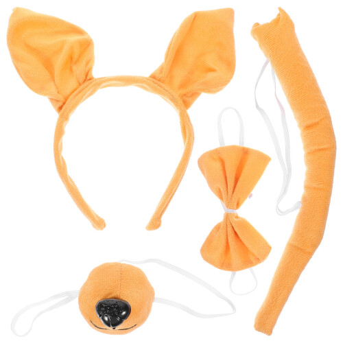 5Set Cosplay Orecchie Animale Con Coda E Naso 1