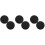 6Pz Rotondi in Nero Per Decorazione Facile 6