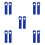 10Pcs Blue Plastic Replacement Dustpan Broom Handle Grip for Sweeping 10