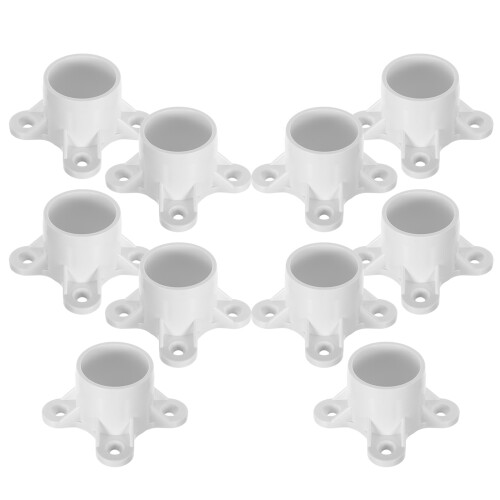 20Pcs White PVC Pipe Flange Caps for Table Legs Easy Install Durable 1