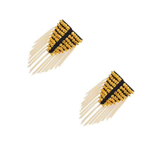 2Pz Epaulette Per Blazer in Ccb E Ferro Con Frange E Borchie 2