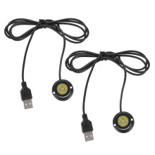 10Pz Luci LED Da Armadio USB Nero Compatte Lampade Piccole Interno