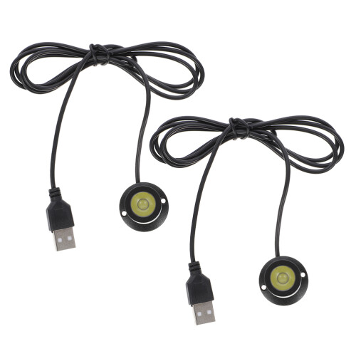 10Pz Luci LED Da Armadio USB Nero Compatte Lampade Piccole Interno
