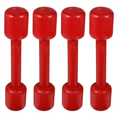 16Pz Manubri in Legno Per Bambini Rosso Gioco E Esercizio Casa