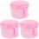 3Pz Box Porta Portatile Pz Rosa Per Uso 4