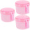 3Pz Box Porta Portatile Pz Rosa Per Uso 8