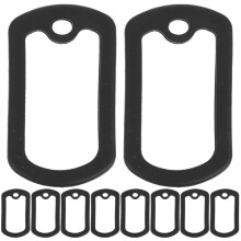 40Pz Silenziatori Silicone Nero Per Military Dog Tag E Pet