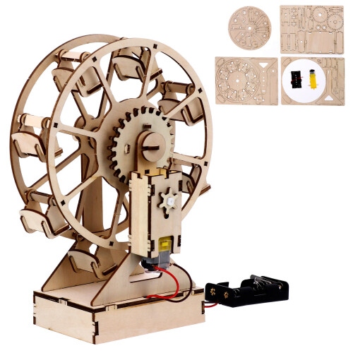 2Pcs Wooden Coffee 3D Kids Puzzles DIY Creative Assembling Toy 1