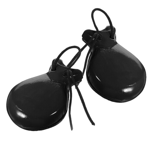 2Pares Castanholas De Preta Para Ritmo E Infantil
