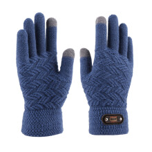 2Pares Luvas De Inverno Masculinas Tricotadas Toque Antivento