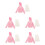 5Set Outfit Per Bambola Ragazza in Cotone Rosa E Gonna Elegante 8