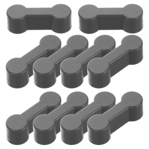 100Pcs Plastic Train Track Connector Kit Dark Grey for Building Tracks 1