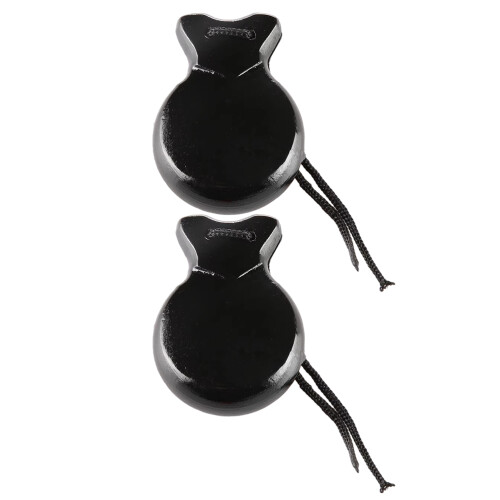 2Pares Castanholas De Preta Para Ritmo E Infantil 2