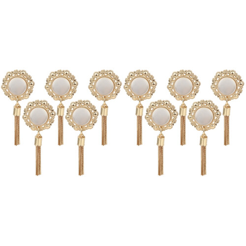 10Pz Tassel Dorati Per Decorare Borsa O Borsetta 2