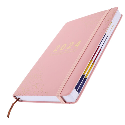 5Pz Diario Planner Rosa Cartaceo Multiuso Per Studio E Lavoro