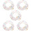 5Pcs Transparent Plastic Beaded Phone Wrist Strap Keychain Lanyard 10