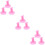 9Pz Unghie Rosa Per Nail Art, Rigida, Stabili 9