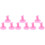 9Pz Unghie Rosa Per Nail Art, Rigida, Stabili 4
