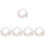 5Pcs Transparent Plastic Beaded Phone Wrist Strap Keychain Lanyard 7