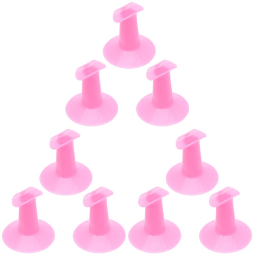 9Pz Unghie Rosa Per Nail Art, Rigida, Stabili 1