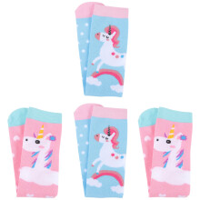 4Pares De Joelho Para Crianças Com Desenho De Unicórnio Colorido