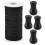 2Set Pomelli Nero in Nylon PVC Per Tende E Tapparelle 1